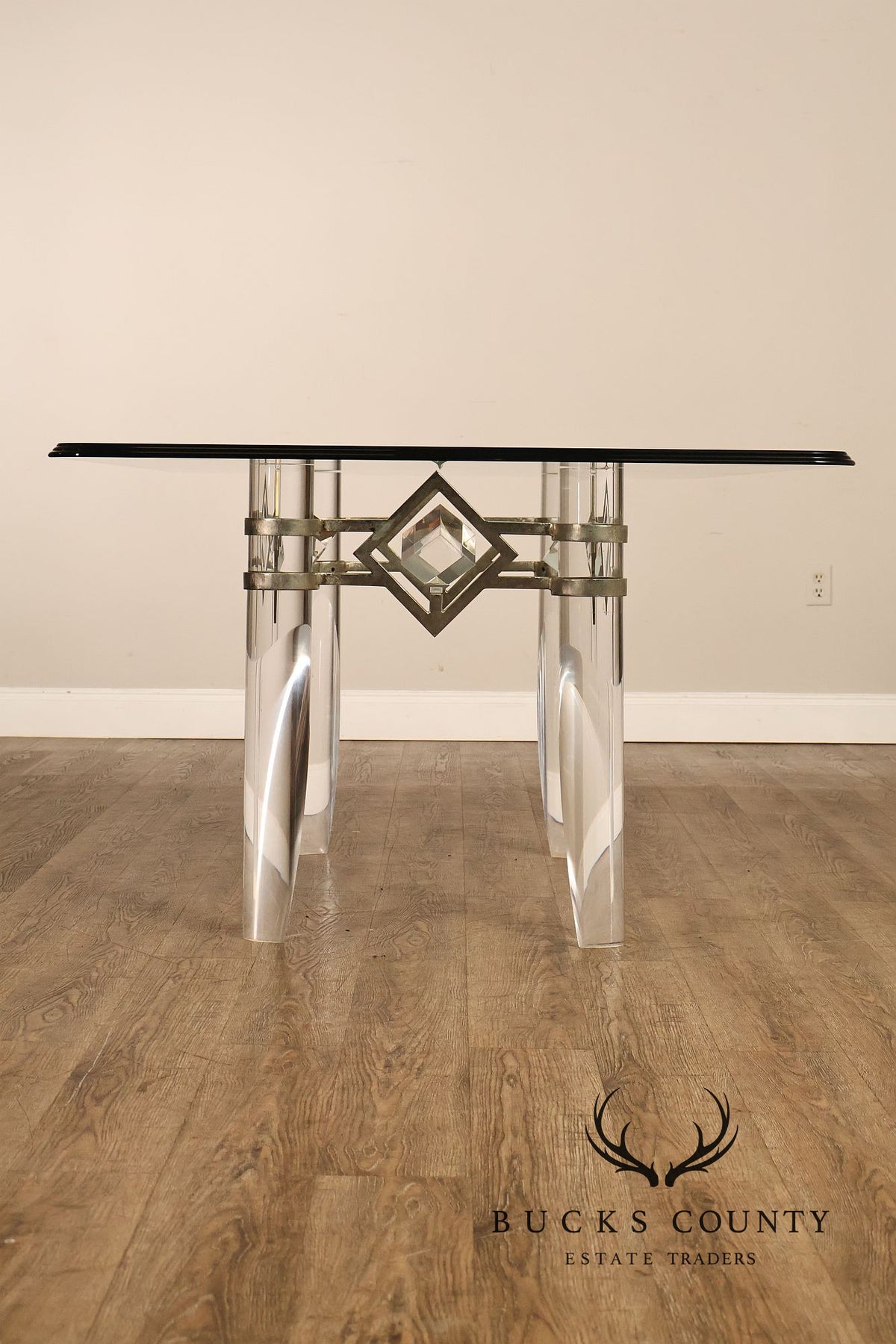 Pietro Costantini For Ello Glass Top Dining Table With Sculptural Base