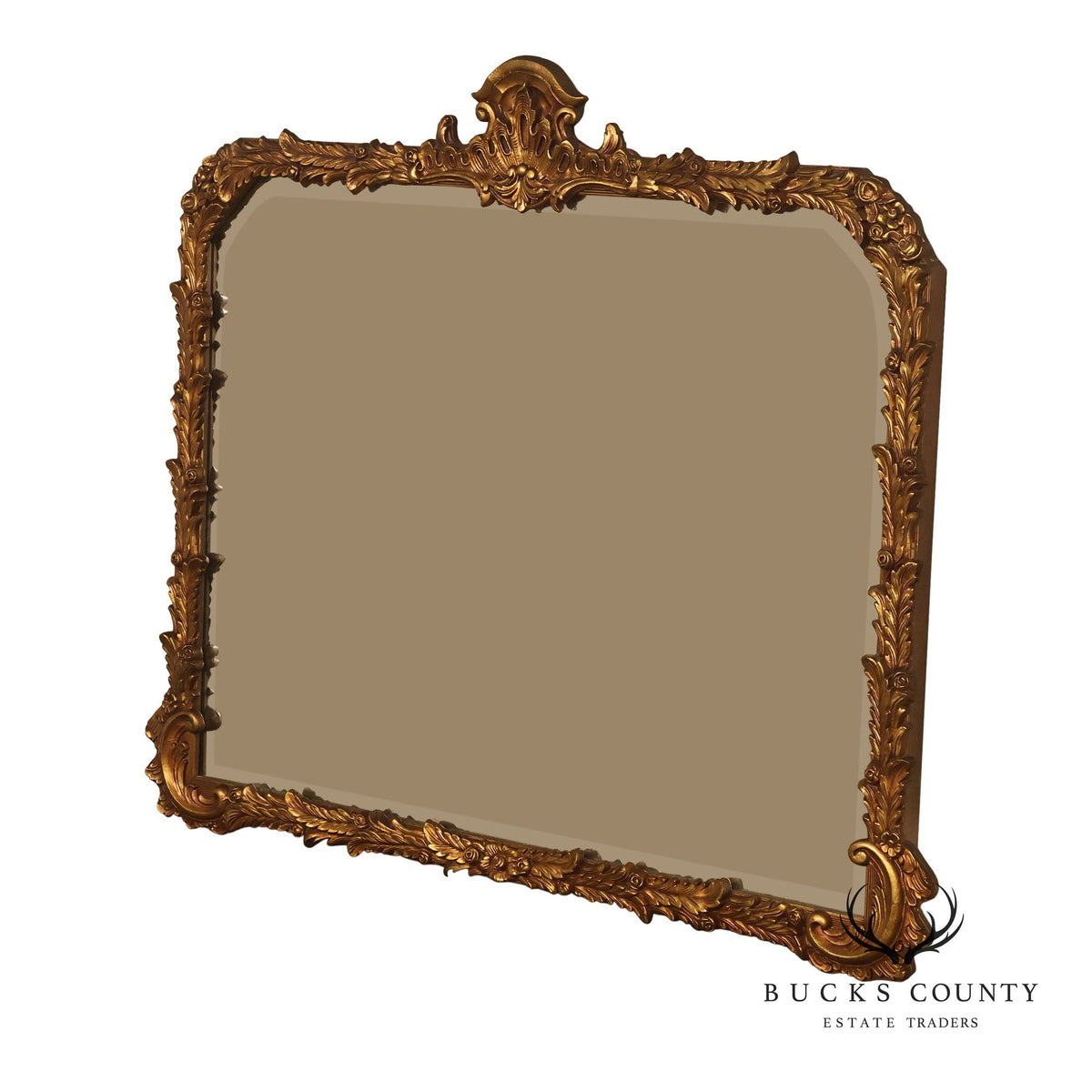 Rococo Revival Giltwood Beveled Wall Mirror