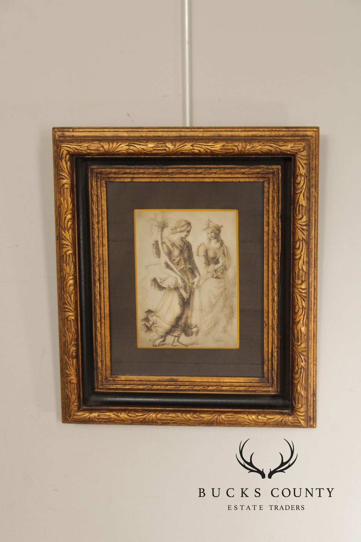 Classical Style Framed Print, Pair of Allegorical Figures