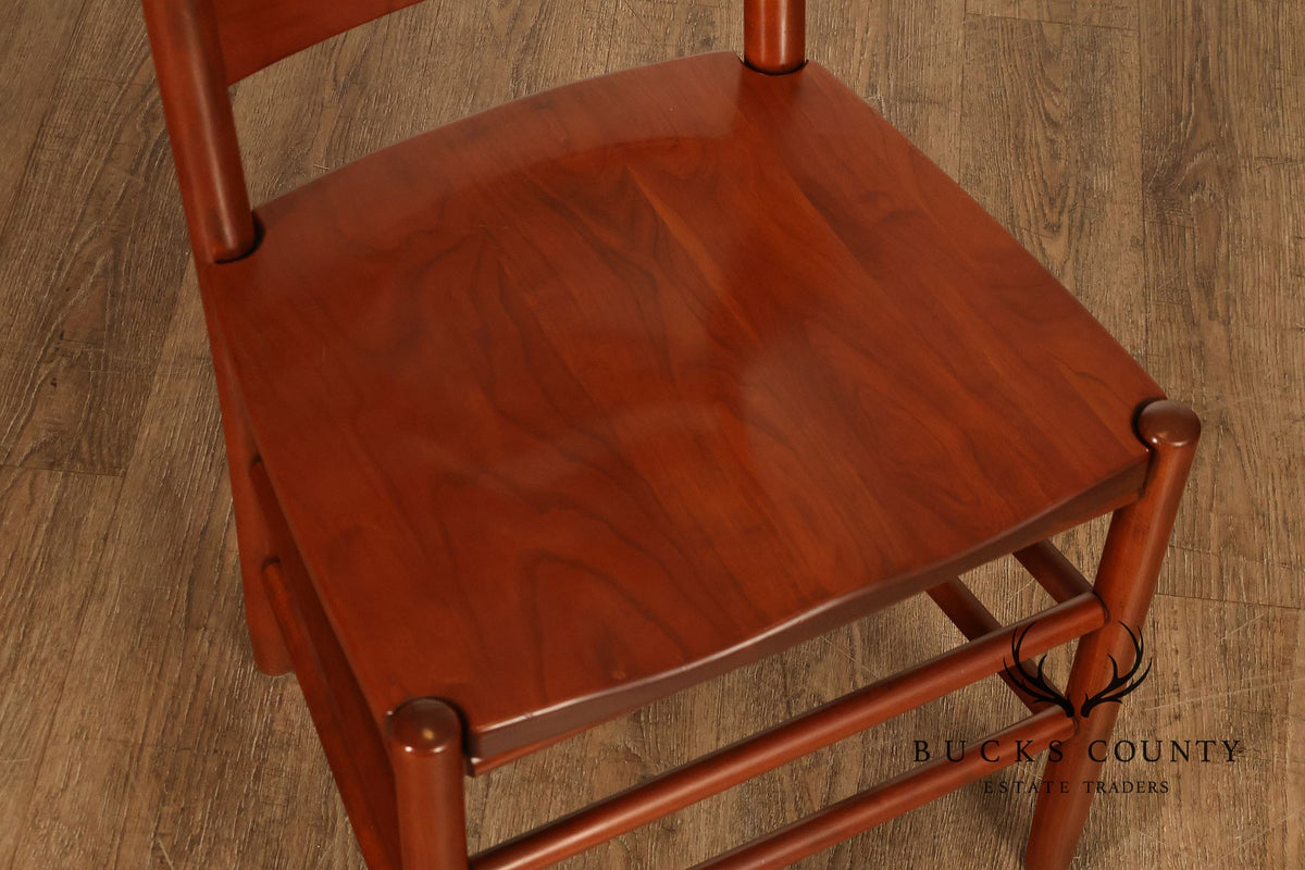 The Keystone Collection Set of Four Solid Cherry Ladder Back Dining Chairs