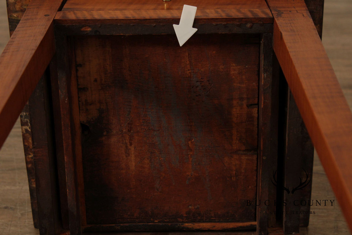 Antique American  Federal Period Tiger Maple End Table