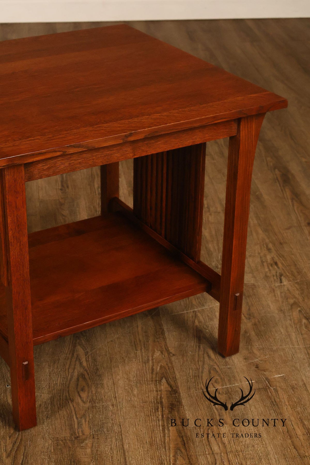 Stickley Mission Collection Oak Spindle Lamp Table