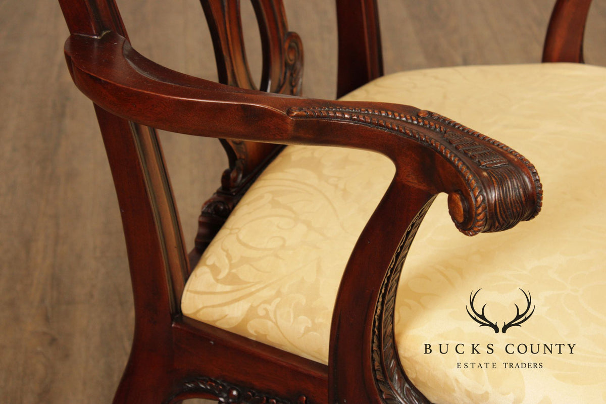 Henredon Natchez Collection Georgian Style Set of Ten Mahogany Dining Chairs