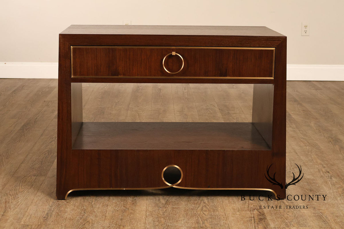 Classic Modern Pair Of Single Drawer Nightstands