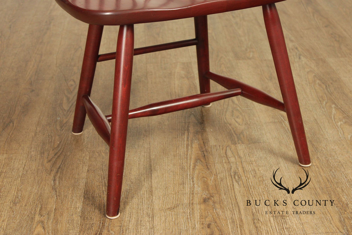 American Windsor Style Set Of 6 Spindle Back Dining Chairs