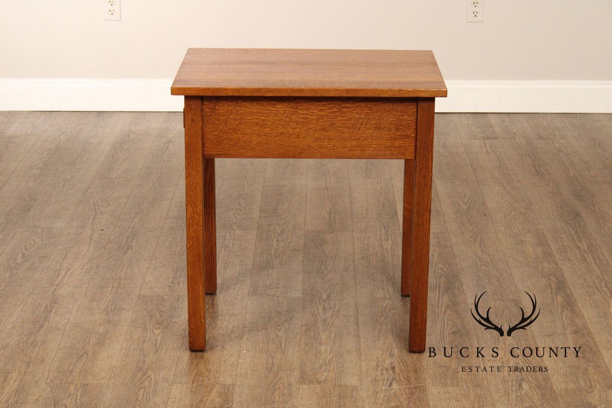 Stickley Mission Collection Oak One Drawer End Table