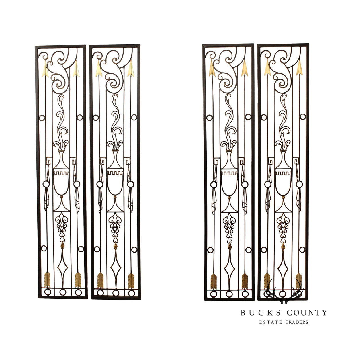 Greek Revival Style Set of Four Wall Panels