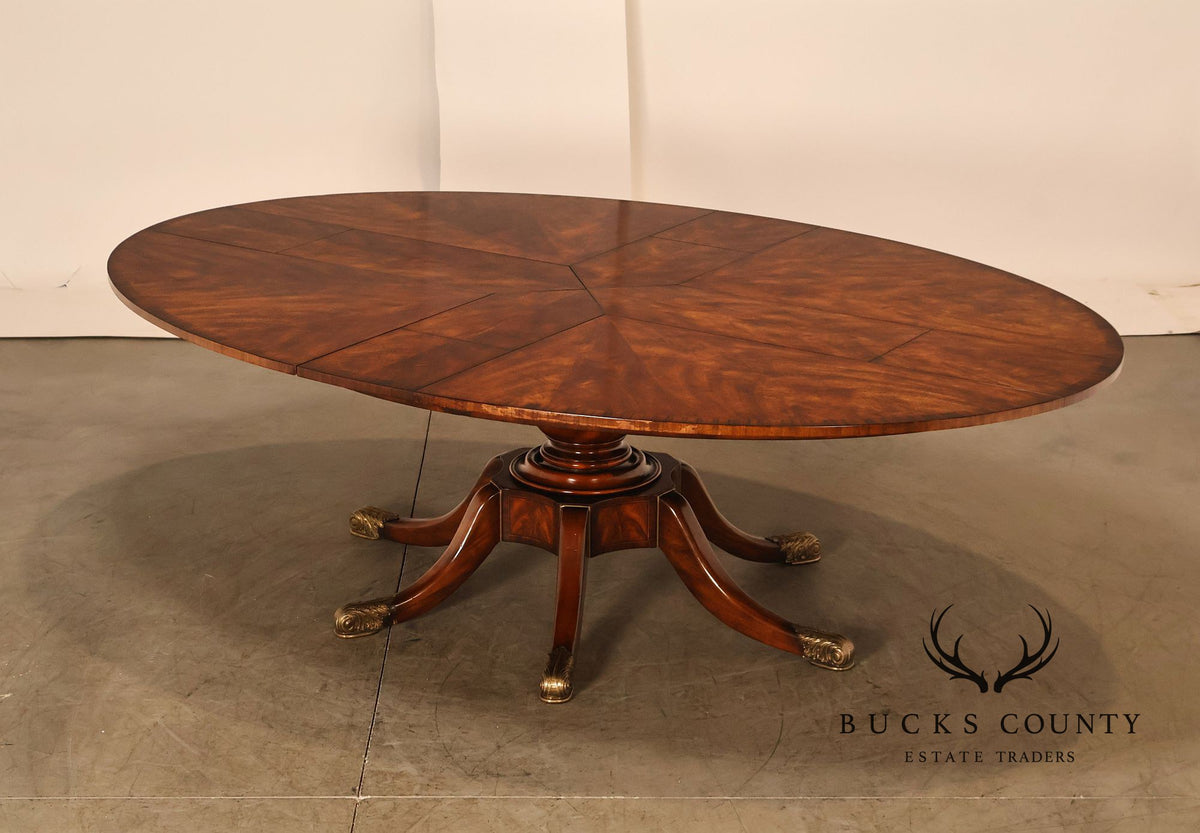 Theodore Alexander Althorp Living History Flame Mahogany Oval Expansion Dining Table