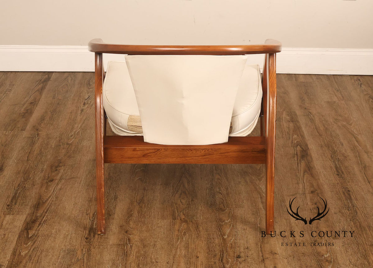Home Chair Co. Danish Modern Style Curved Back Lounge Chair