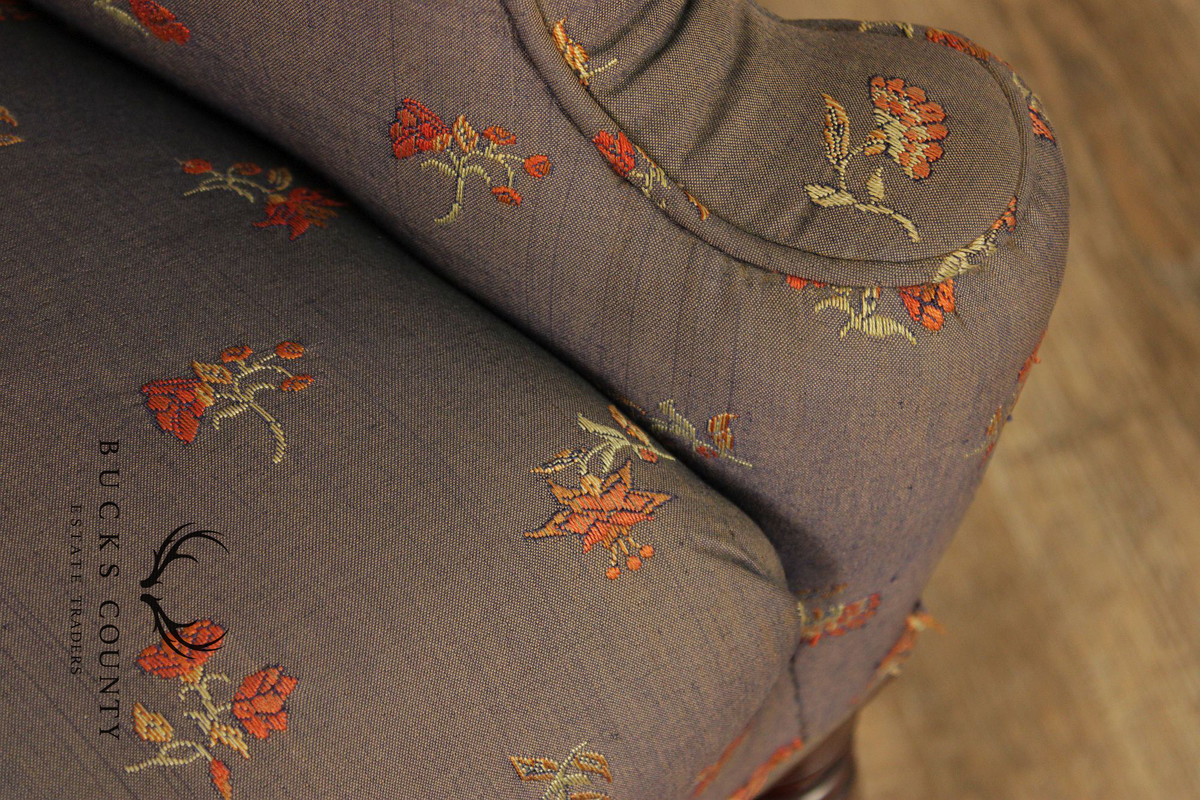 Antique English Regency Barrel Back Fireside Chair
