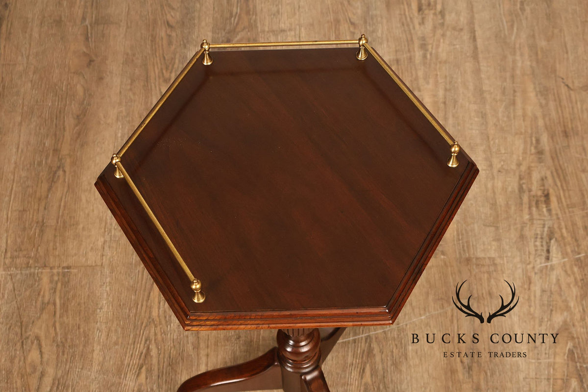 Ethan Allen Georgian Court Cherry Hexagon Side Table