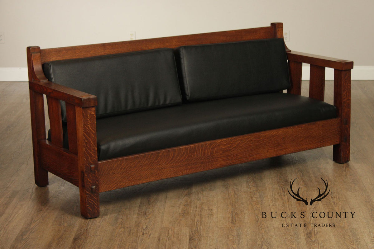 Lifetime Furniture Antique Mission Oak Sofa Settle