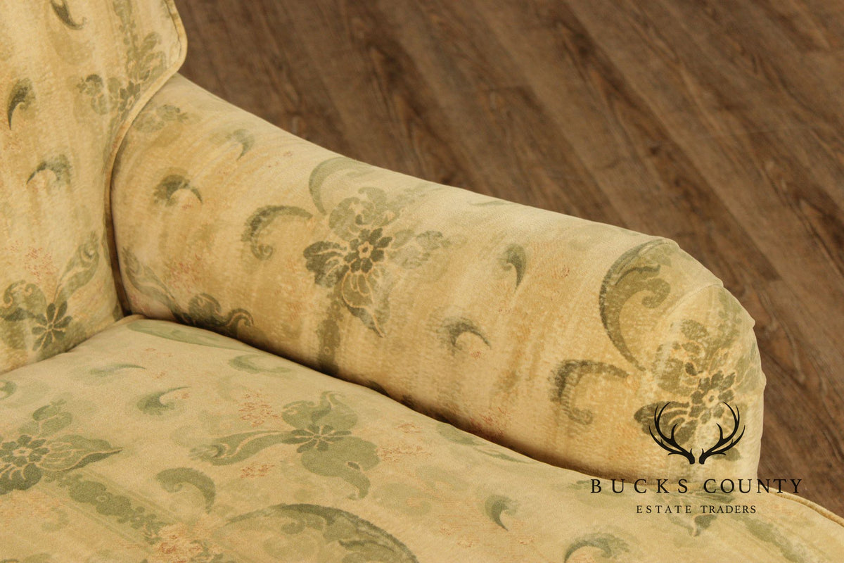 Custom Upholstered Lounge Chair and Ottoman