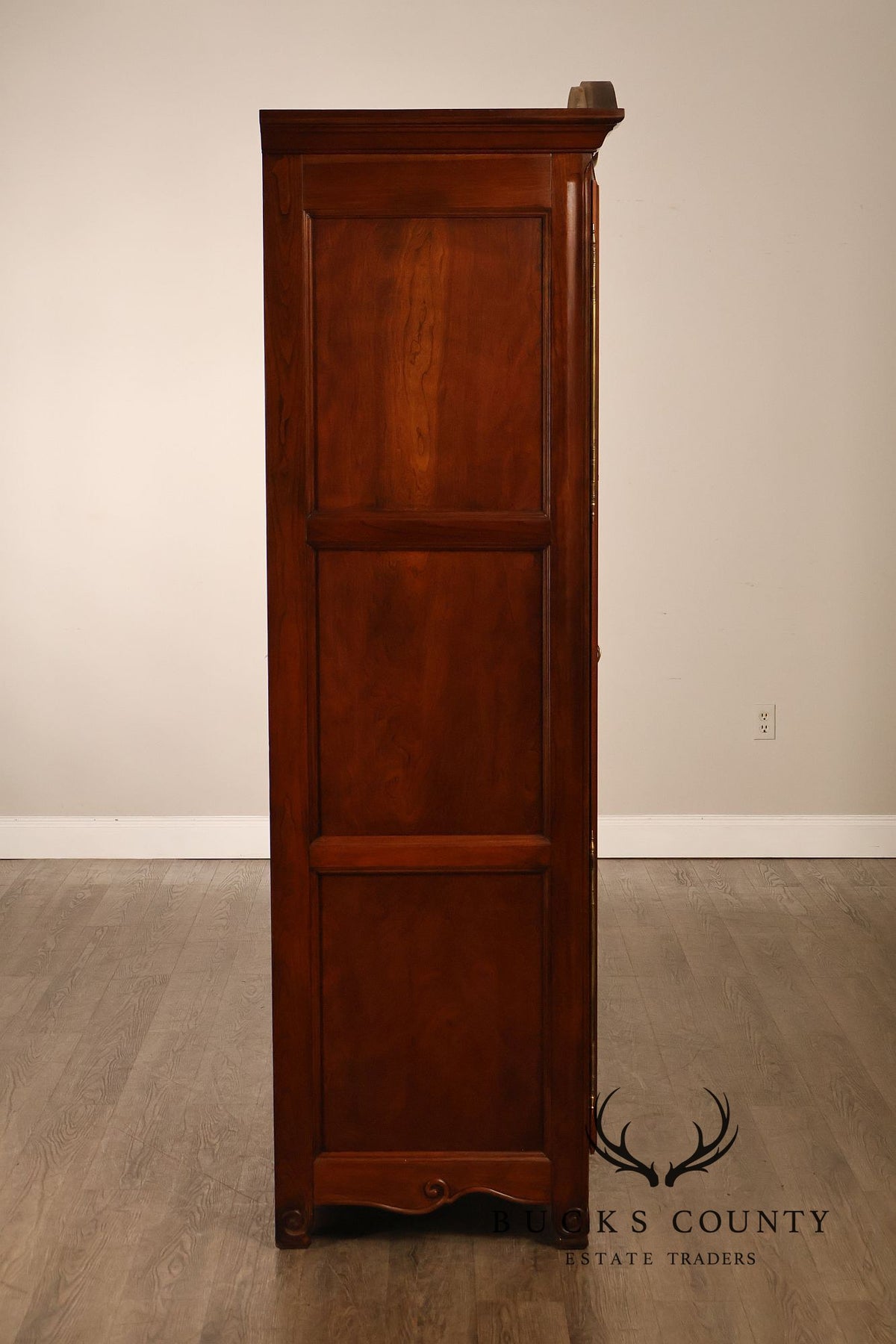 Harden French Louis XV Style Cherry Armoire Bar Cabinet