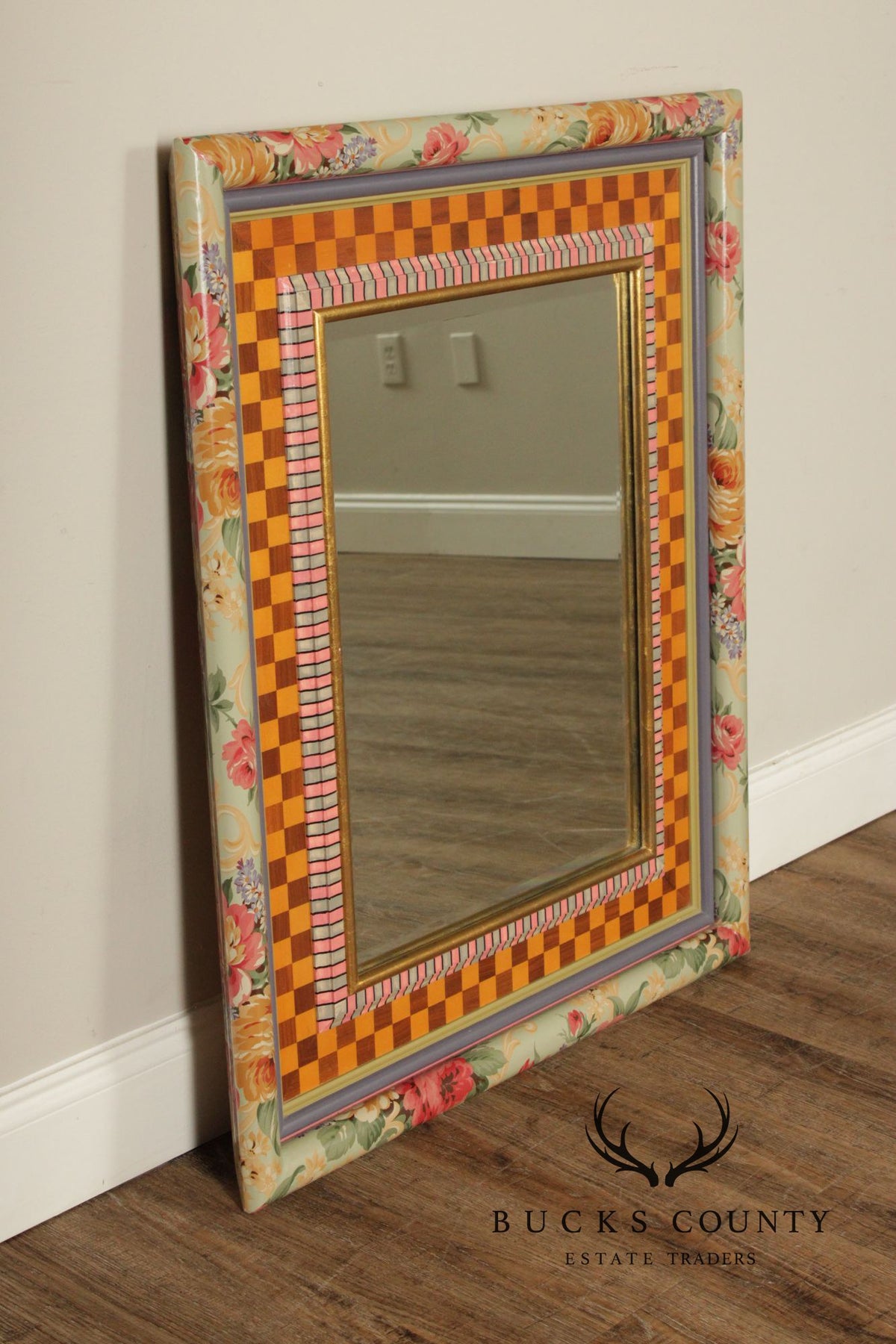 MacKenzie-Childs Whimsical Hand-Painted Wall Mirror