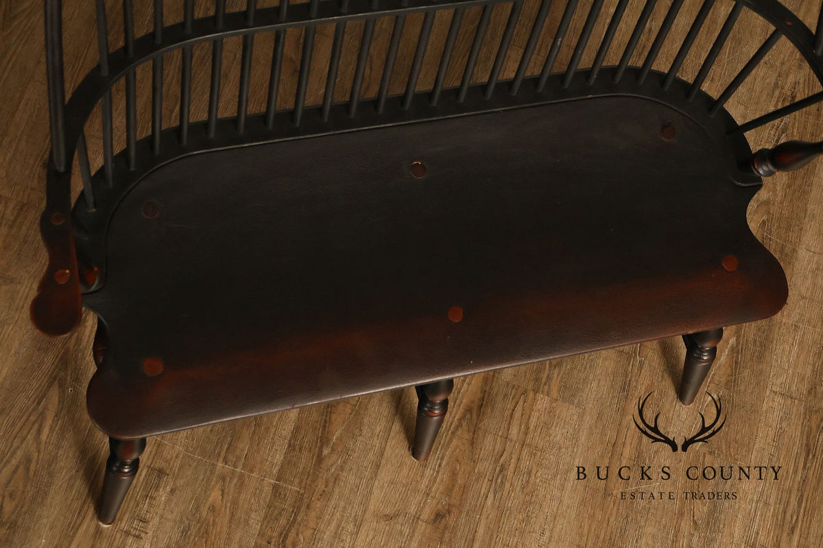 Custom Quality Black Painted Windsor Settee