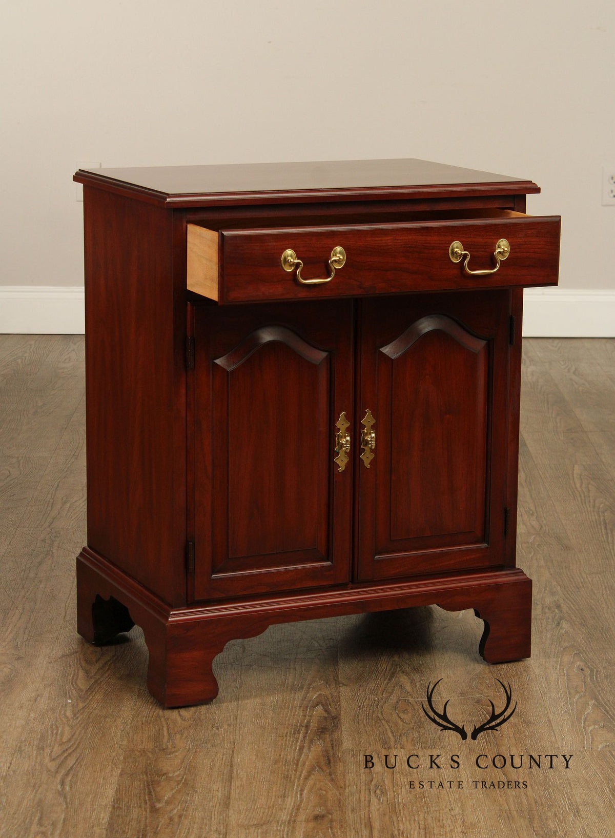 Henkel Harris Chippendale Style Cherry Nightstand