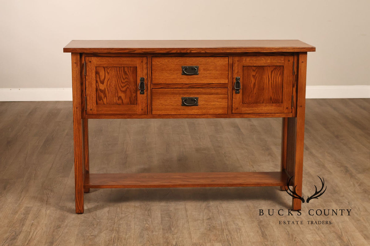 American Arts And Crafts Mission Oak Server Sideboard