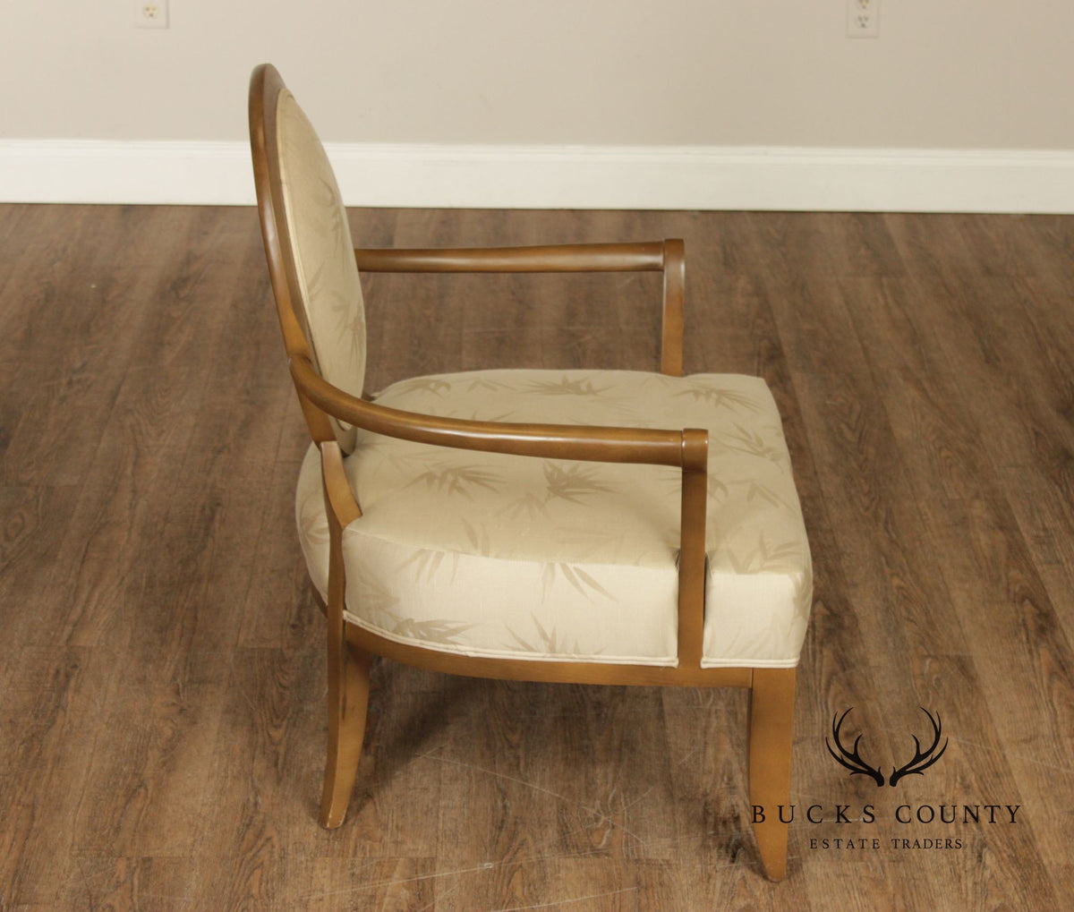 Precedent Modern Art Deco Style Giltwood Lounge Chair