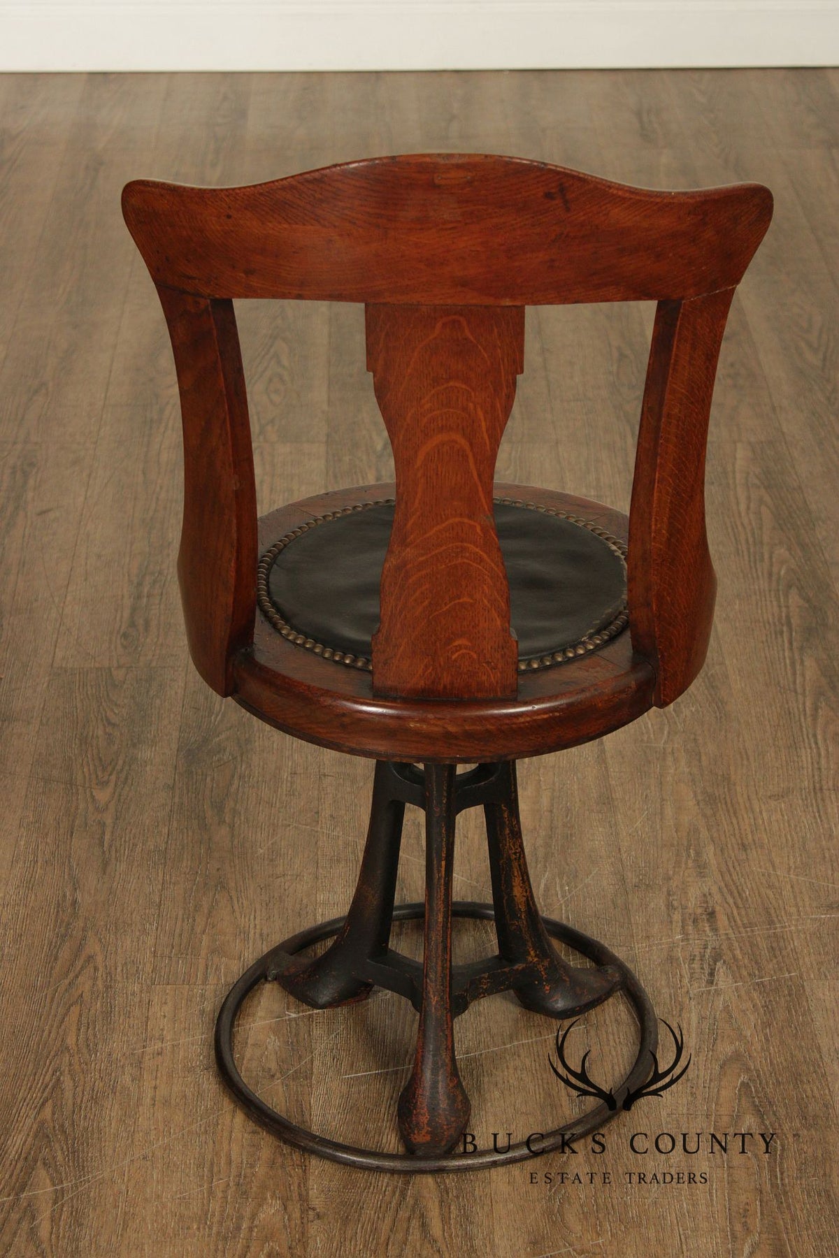 Antique Ship’s Table With Set Of Six Ship Chairs