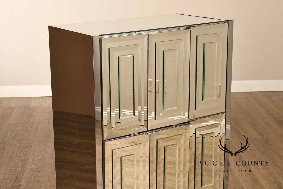 Ello Hollywood Regency Mirrored Armoire