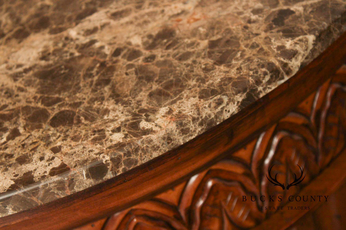 Century Furniture 'Venice Collection' Pair of Marble Top Consoles