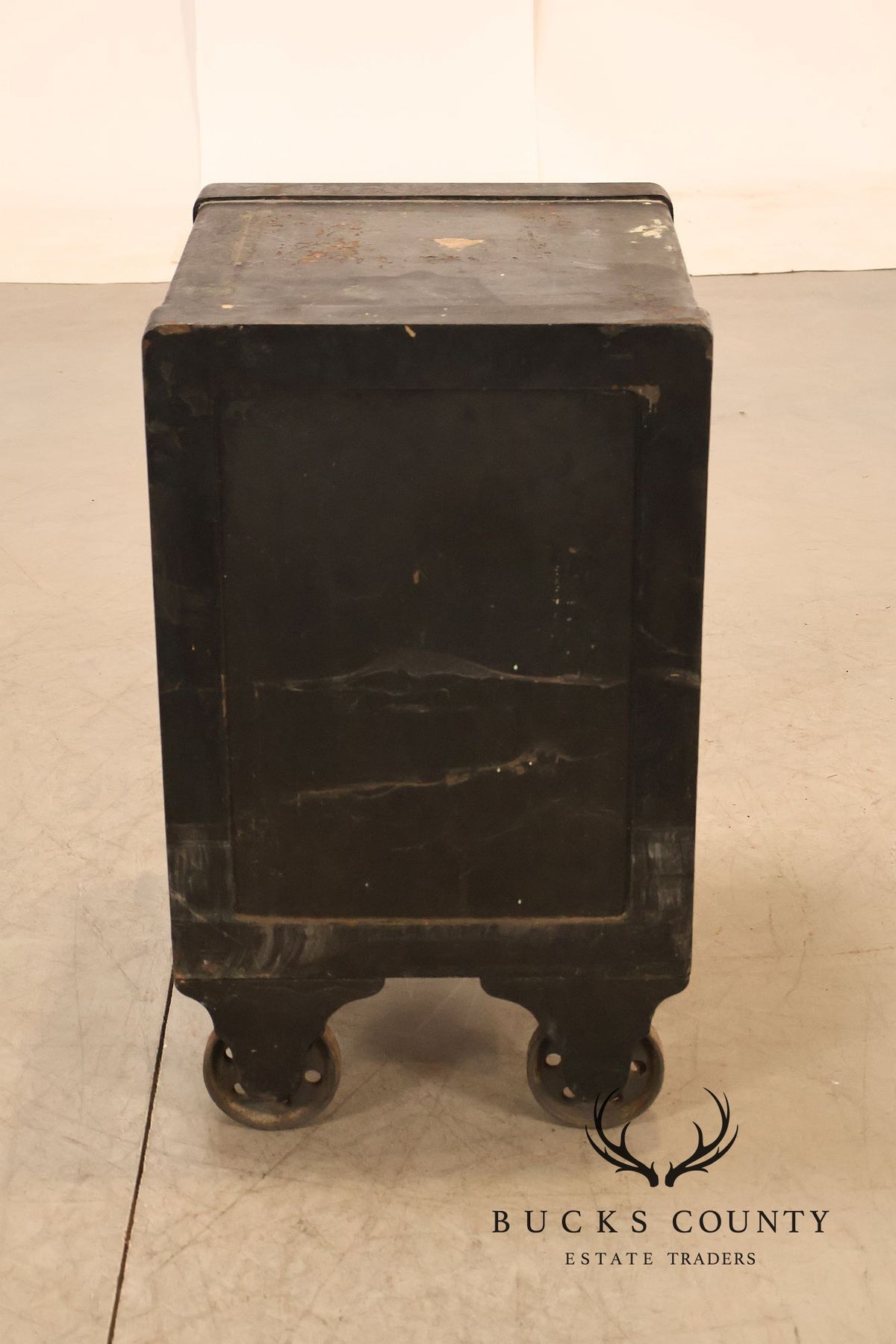 Antique Hall's Safe Company Iron Safe On Casters