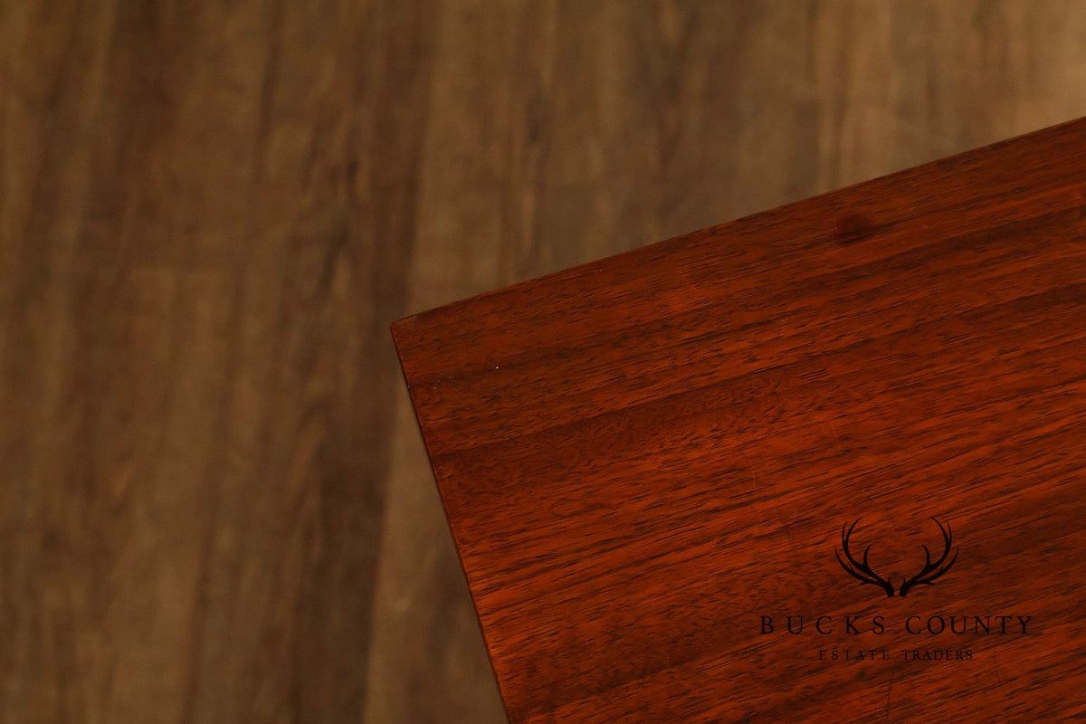Mid-Century Modern Walnut Cane-Front Storage Cabinet