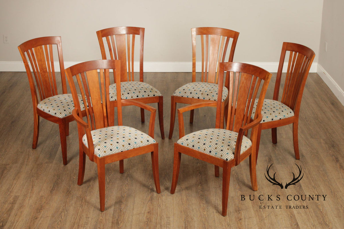 Stickley Highlands Collection Set of Six Cherry Side Chairs