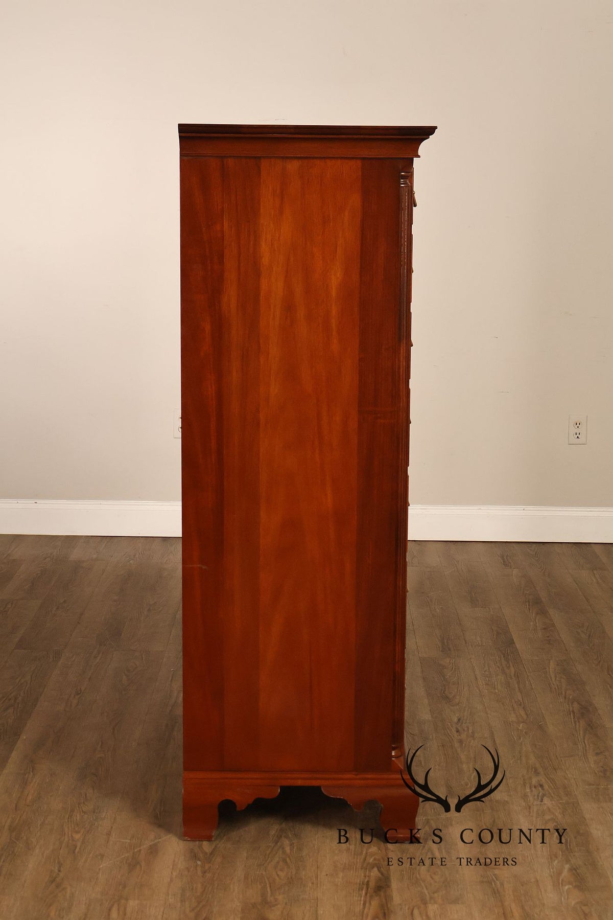 Stickley Georgian Style Banded Mahogany Tall Chest