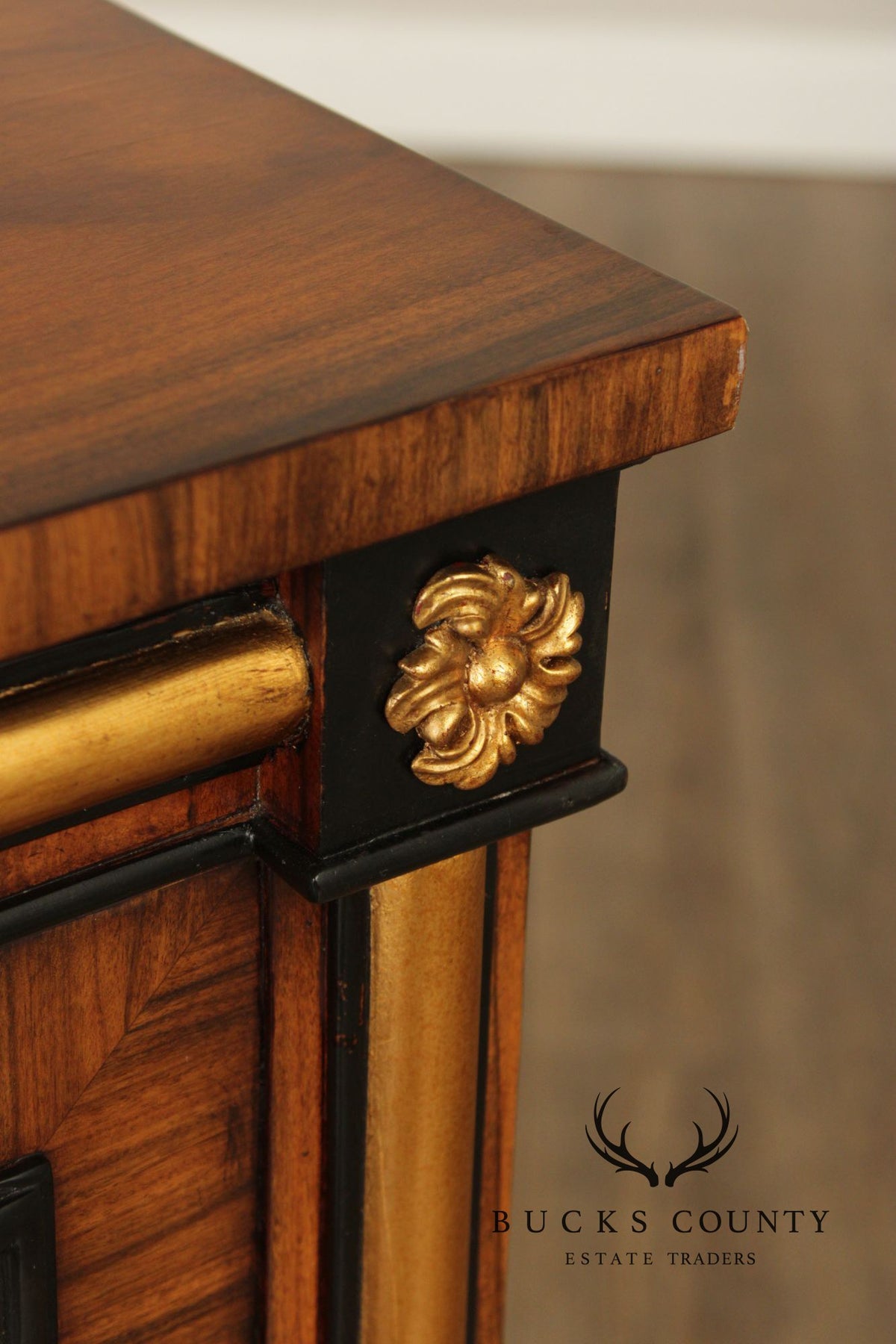 Regency Style Rosewood Mirrored Two Door Cabinet