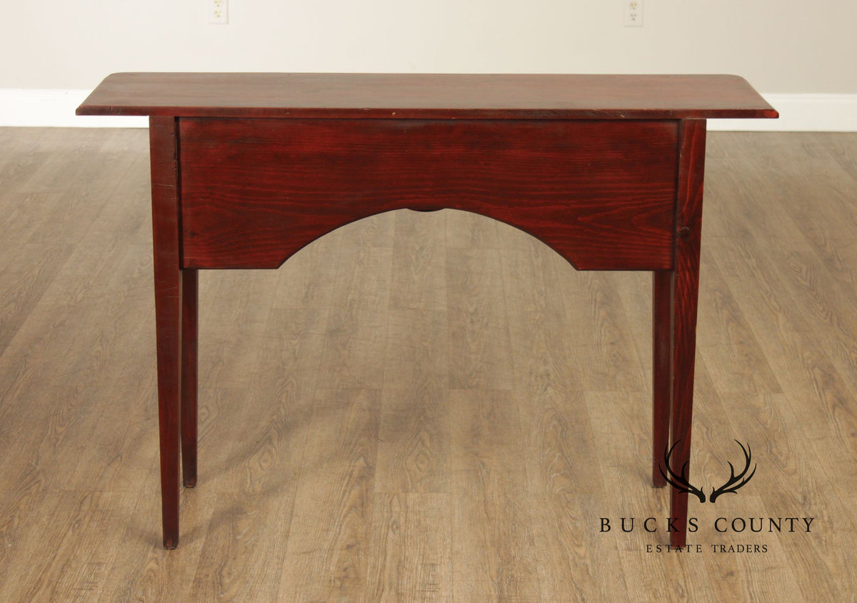 Georgian Style Shell Carved Narrow Console Table