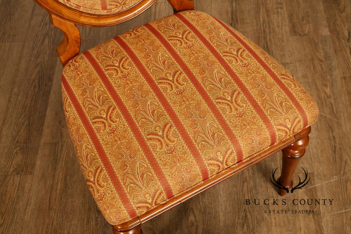 Thomasville Set Of Five Louis XVI Style Oval Back Dining Chairs