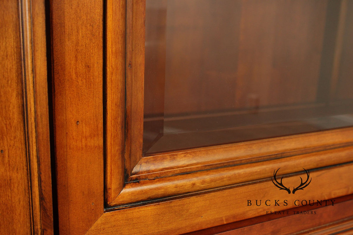 Ethan Allen Louis Philippe Style Burl Wood China Cabinet