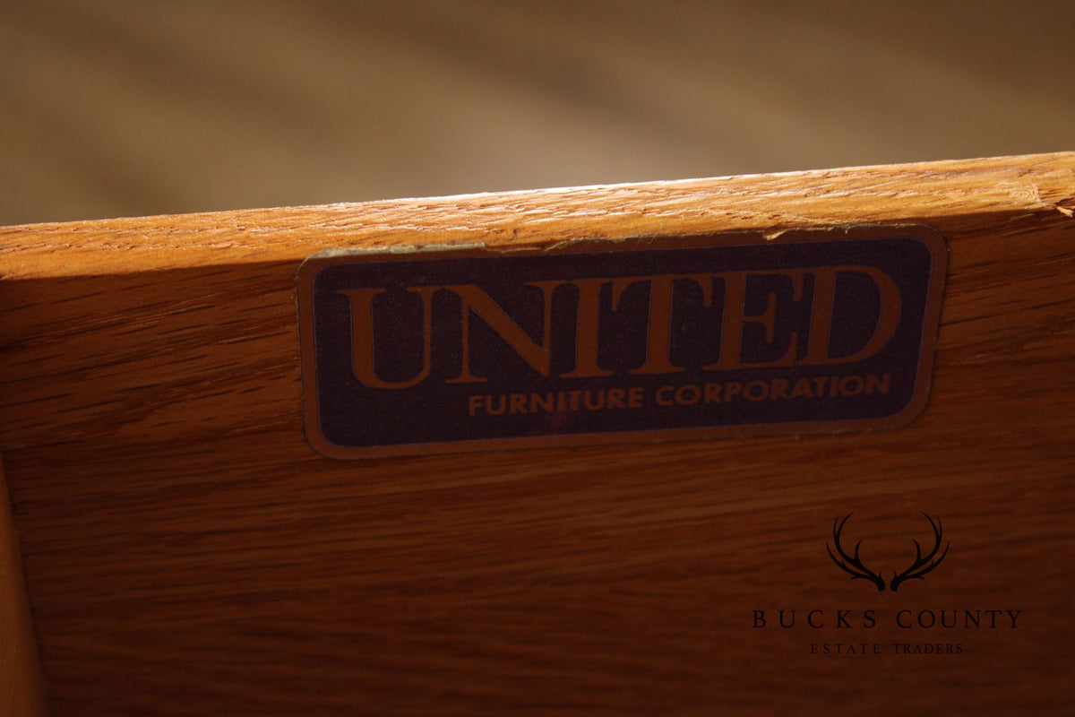 United Furniture Mid Century Modern Walnut High Chest