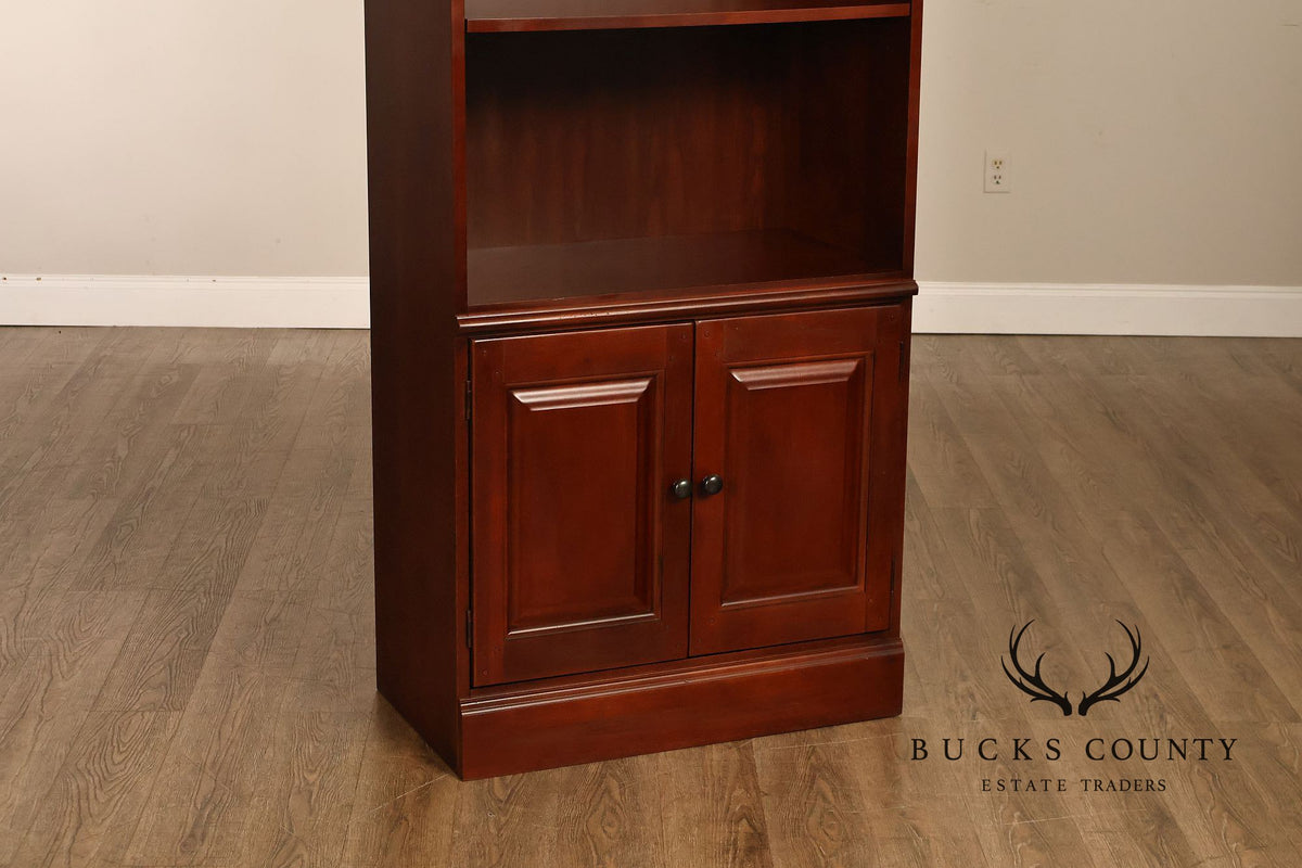 Hooker Furniture Pair Of Lighted Bookcase Display Cabinets