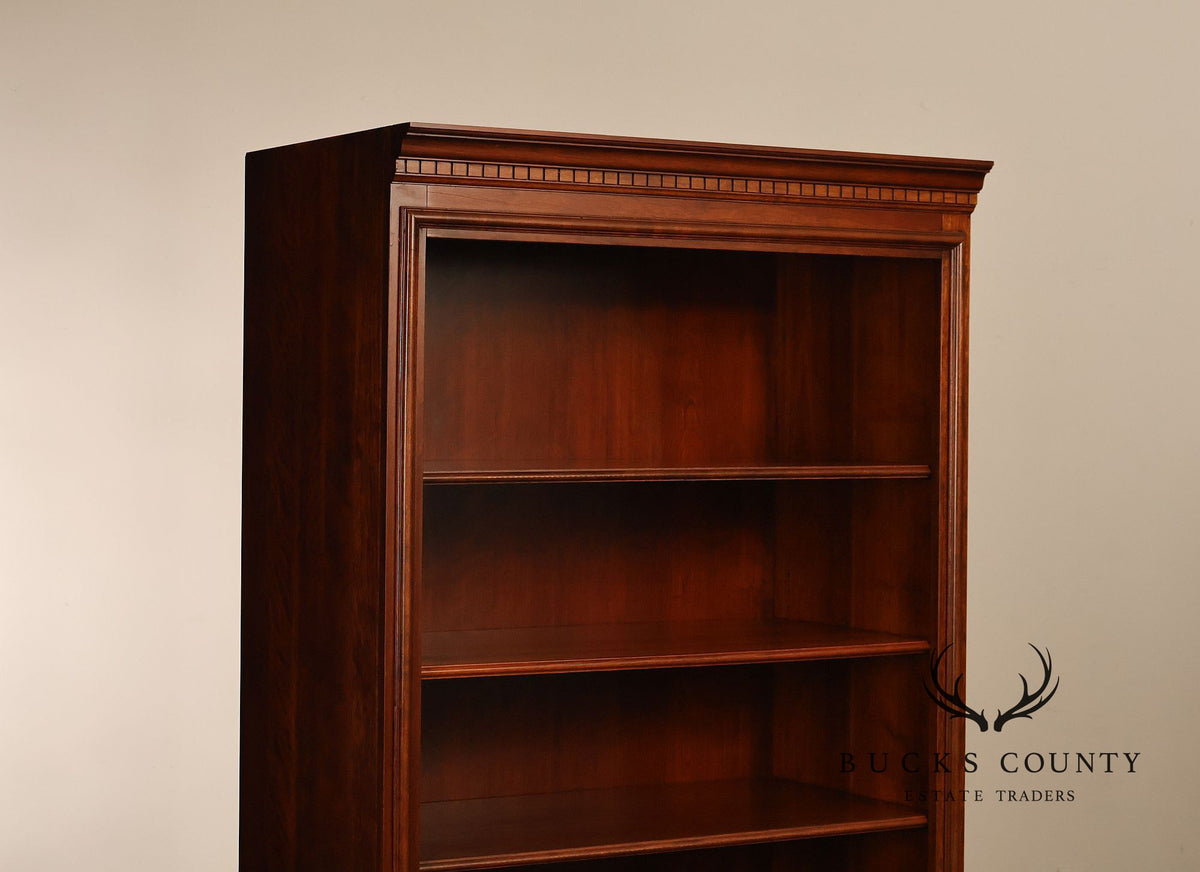Georgian Pair Of Cherry Bookcases With Lower Cabinets