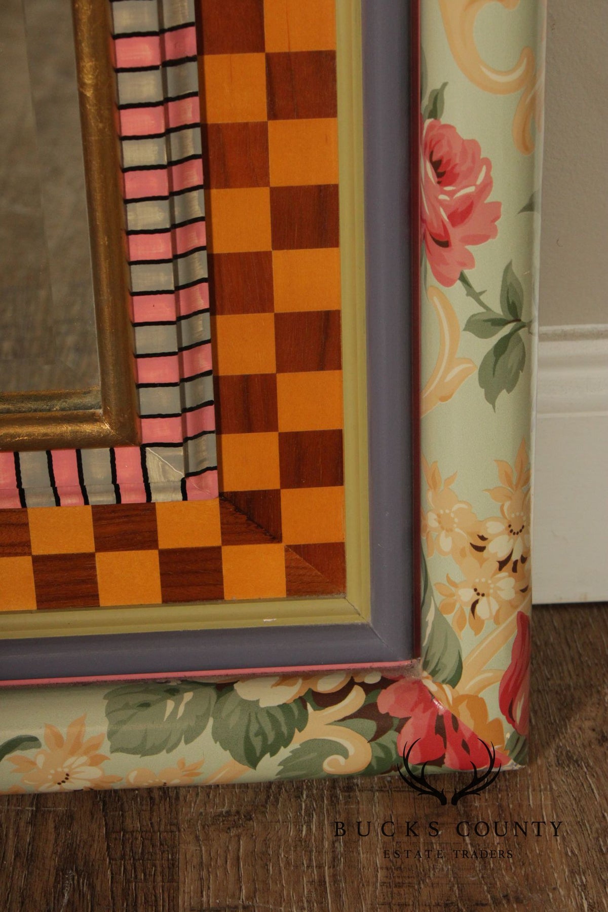 MacKenzie-Childs Whimsical Hand-Painted Wall Mirror