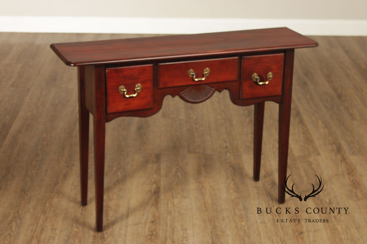 Georgian Style Shell Carved Narrow Console Table
