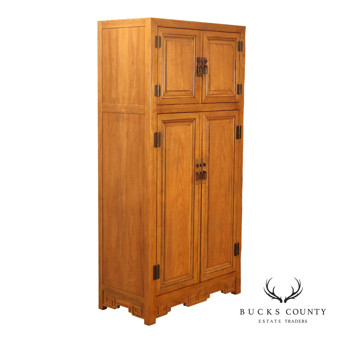 Baker Furniture Asian Modern Four-Door Entertainment Armoire
