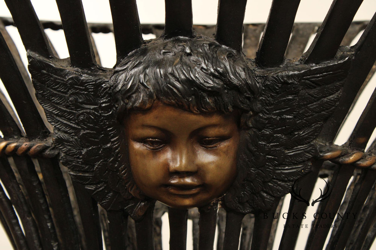 Italian Renaissance Style Bronze Cherub Table Base
