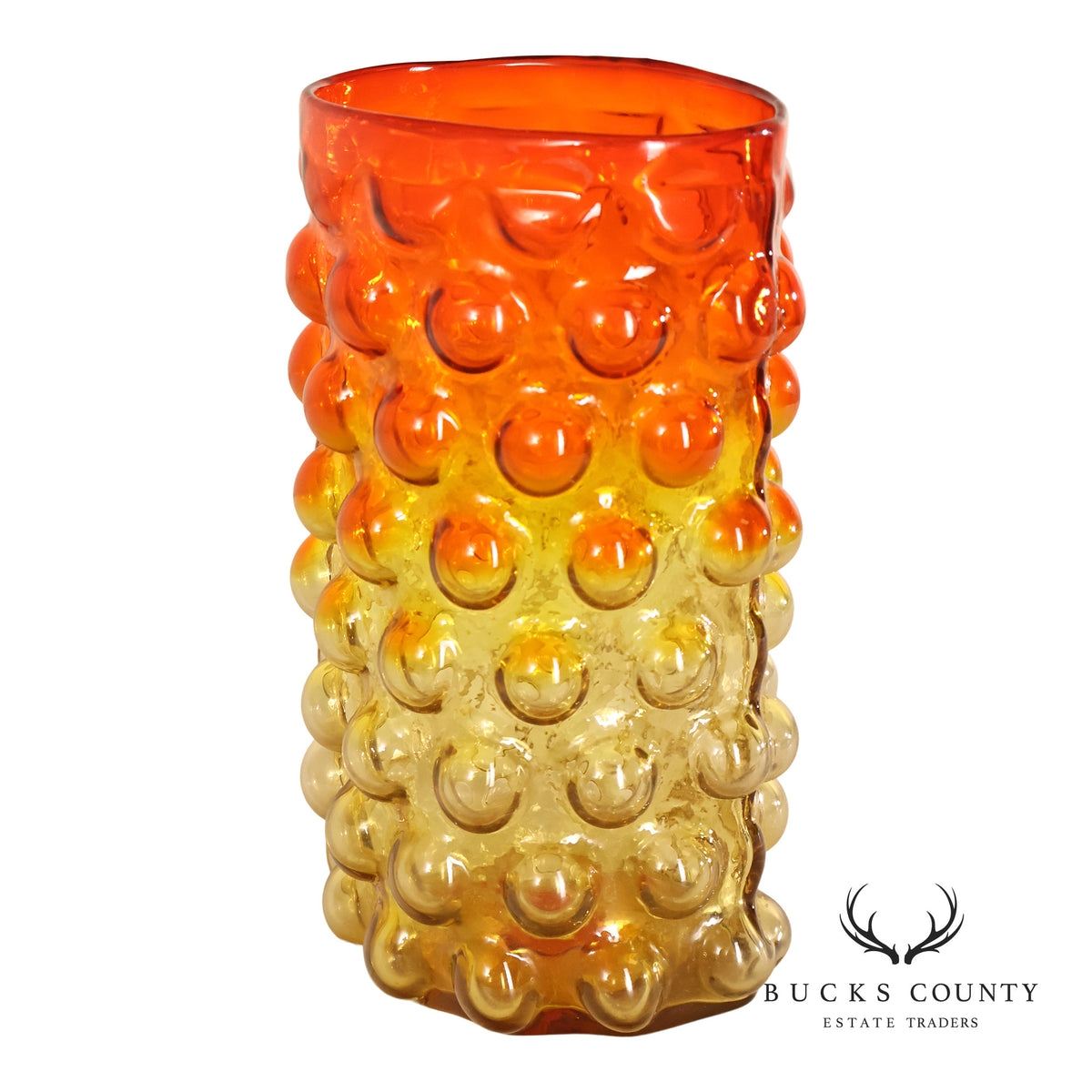 Blenko Mid Century Modern Bubble Glass Vase