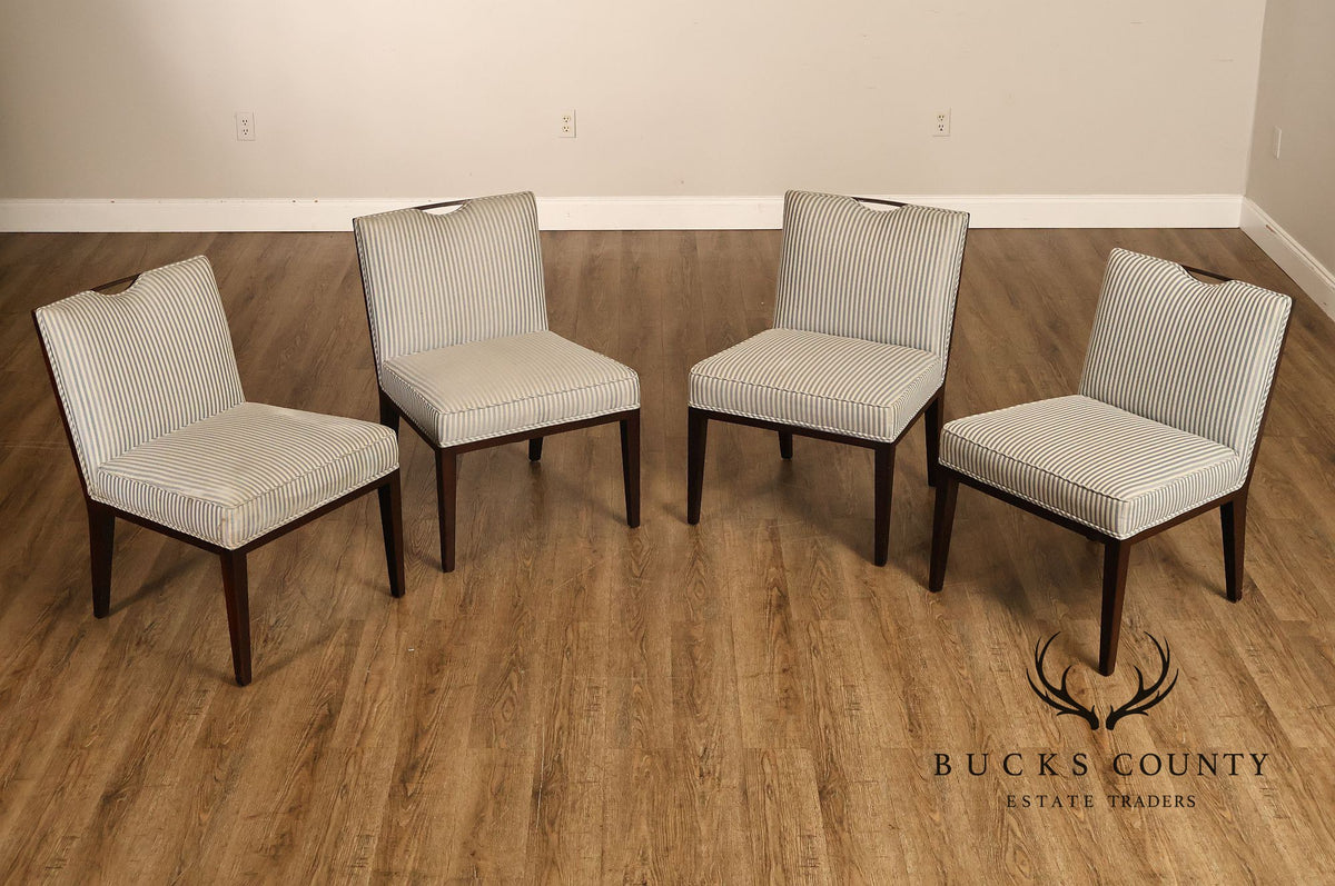 Dunbar Modern Style Set of Four Upholstered Dining Chairs