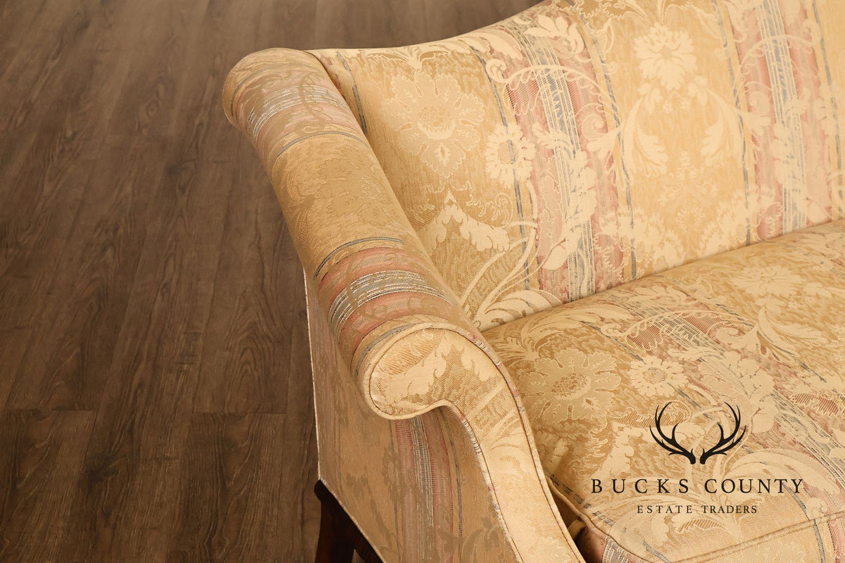 Hickory Chair Chippendale Style Mahogany Camelback Sofa