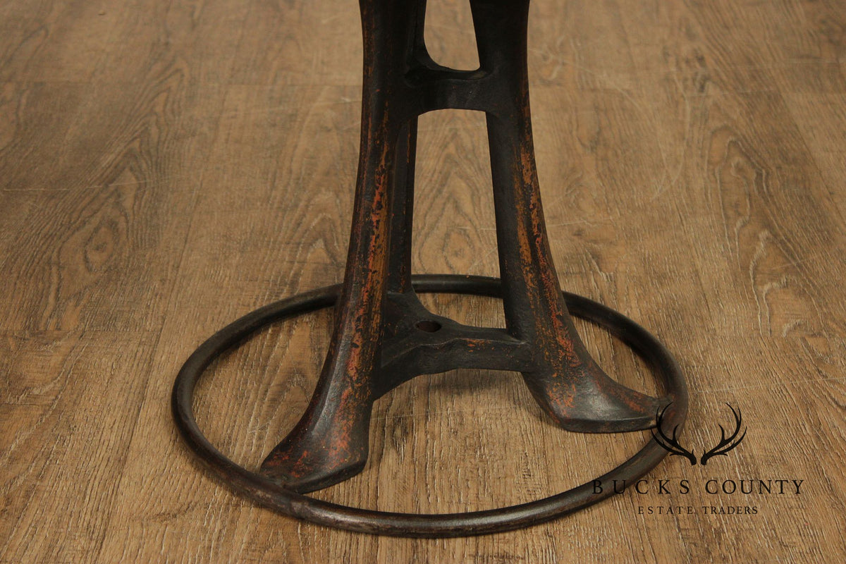 Antique Ship’s Table With Set Of Six Ship Chairs