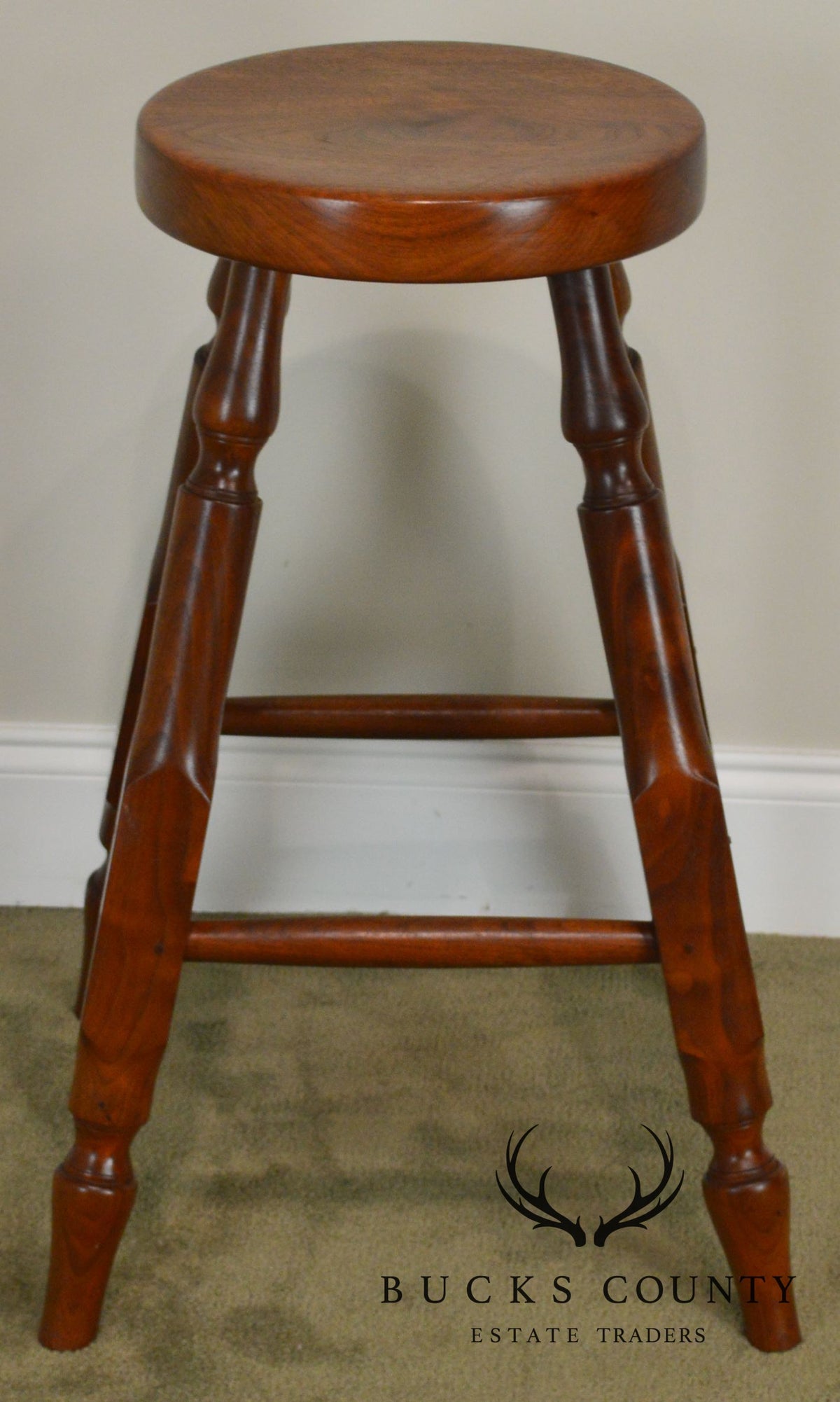 Wynnewood Woodworks Hand Crafted Solid Walnut Bar Stool