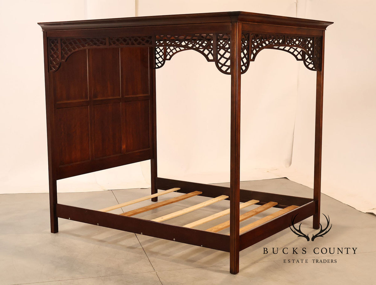 National Mt. Airy Queen Cherry Four Poster Canopy Bed Frame