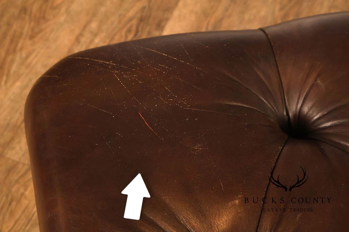 Hancock & Moore Tufted Leather 'Robinson' Cocktail Ottoman