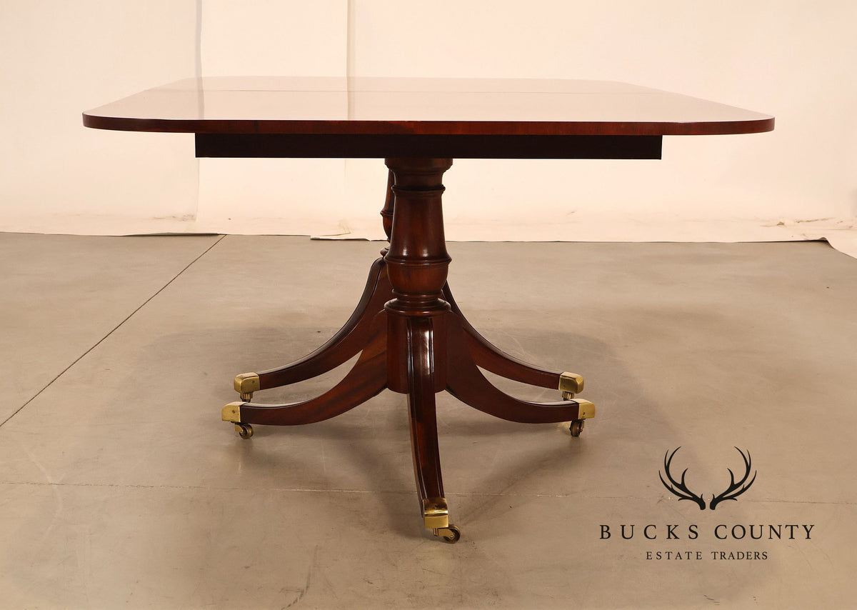 Federal Style Mahogany Double Pedestal Dining Table