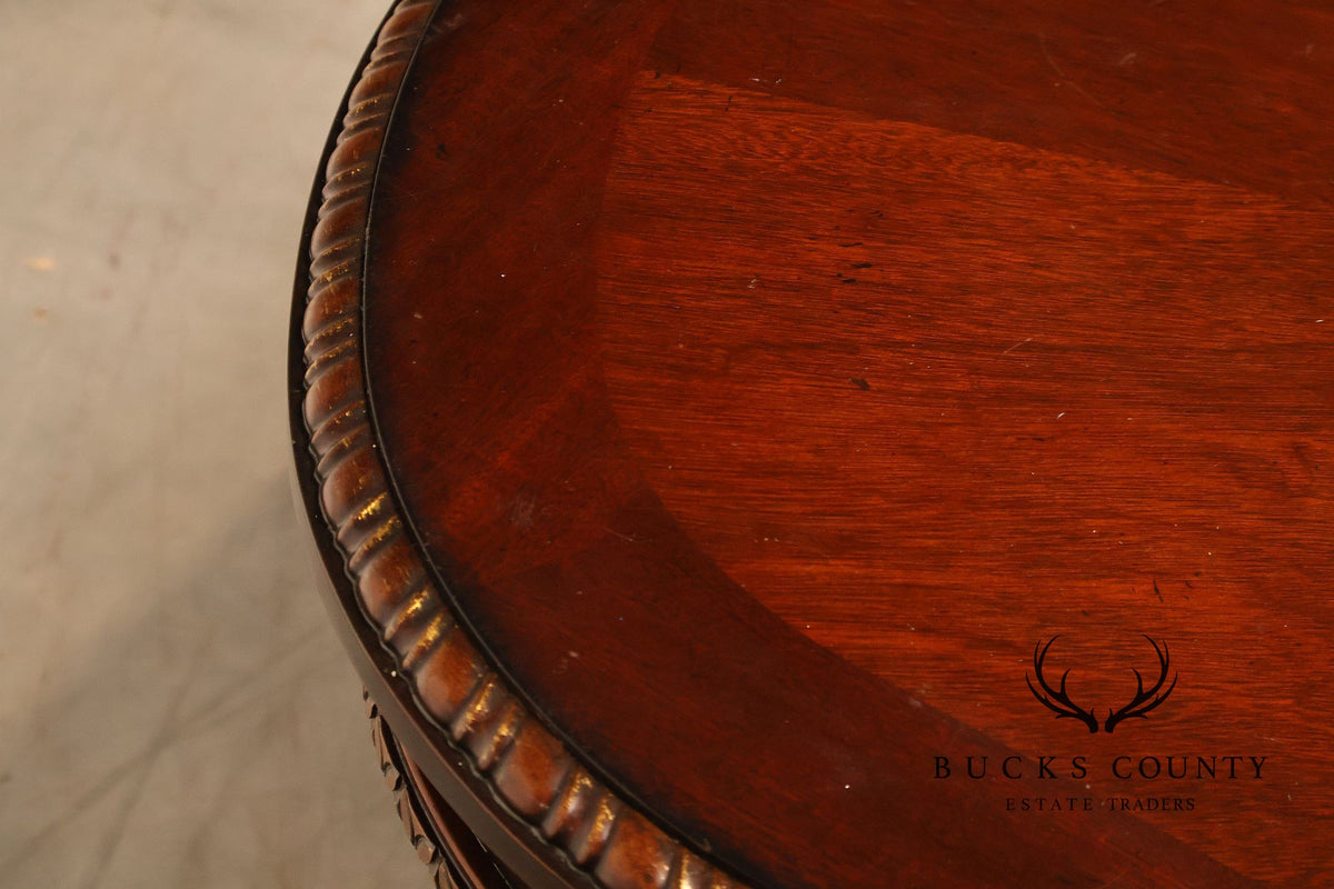 Century Furniture Expandable Cherry Pedestal Dining Table